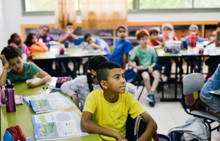 L’école du village où les cours sont dispensés en arabe autant qu’en hébreu.