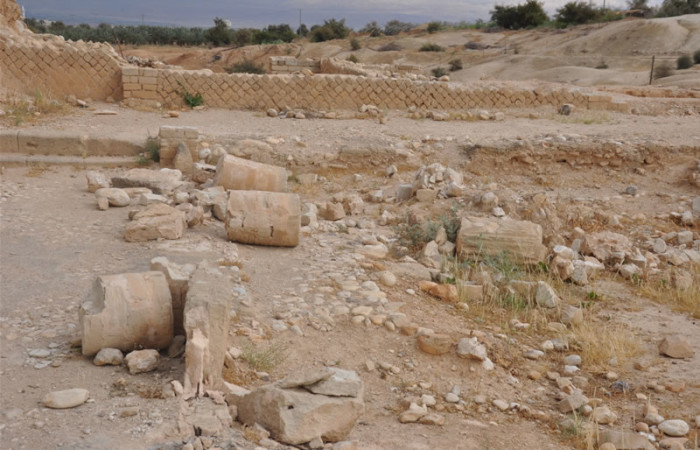Une autre vue des récents outrages des vestiges d'Hérode à Jéricho. (photo O. Hamdan)