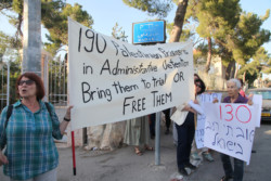 Manifestations de soutien aux prisonniers en détention administrative