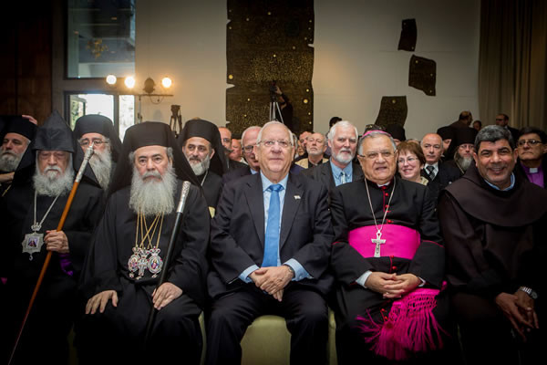 Reuven Rivlin et les chefs religieux chrétiens, un engagement commun pour la paix