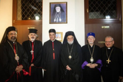 Les Patriarches orientaux catholiques présents autour du Pape en Terre Sainte