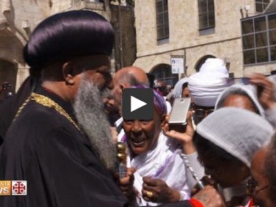 Le Patriarche éthiopien orthodoxe arrive à Jérusalem