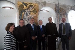 M. Didier Reynders en visite à Bethléem chez les franciscains