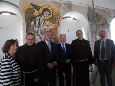 M. Didier Reynders en visite à Bethléem chez les franciscains