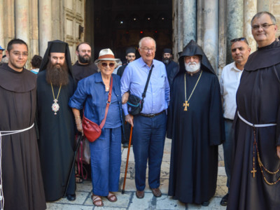 Visite du roi belge Albert au Saint-Sépulcre