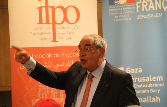 Afif Safieh, lors de la conférence organisée à l'Institut français Chateaubriand à Jérusalem, le 9 novembre 2019. ©Institut Français 
