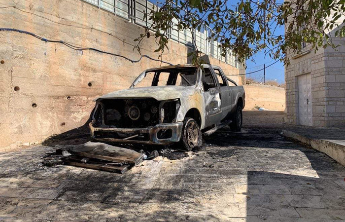 Acte de vandalisme à Taybeh perpétré par des colons