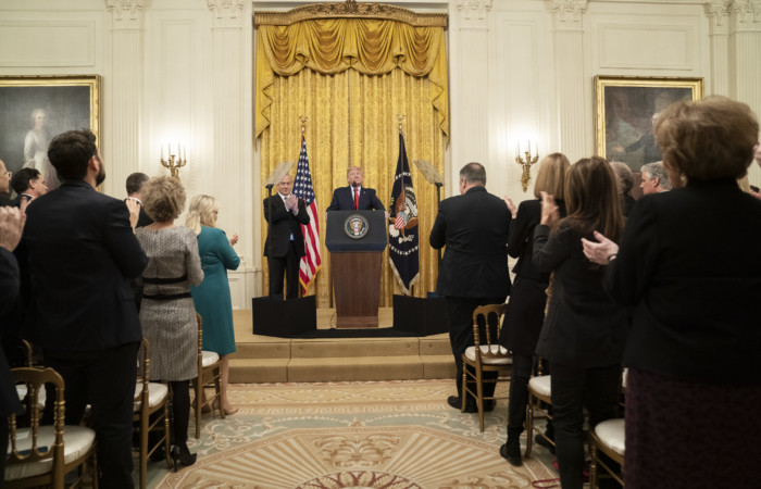 Le président Trump et le Premier ministre israélien Netanyahu le 28 janvier 2020 à la Maison Blanche. ©Shealah Craighead Maison Blanche