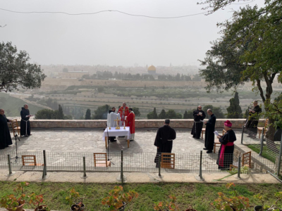 Prière en temps d’épidémie depuis le Mont des Oliviers