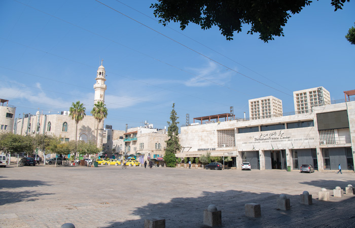 La grand place de la ville de Bethléem reste vide en cette période de pandémie. ©Nadim Asfour/CTS
