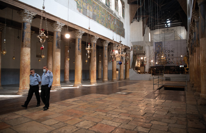 La nef de la basilique de la Nativité demeure vide depuis le mois de mars dernier ©Nadim Asfour/CTS