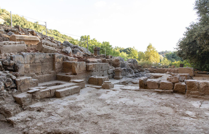 L'église byzantine datant d'environ 400 ans après J.-C., mise au jour dans la réserve naturelle de Panéas. © Yaniv Cohen/Israel Nature & Parks Authority/ Banias