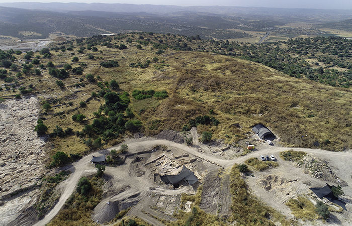 Le site des fouilles menées par l'Autorité israélienne des antiquités à Ramat Beit Shemesh, à l'Ouest de Jérusalem. Photo: Assaf Peretz, Israel Antiquities Authority.