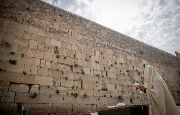 Le mur des Lamentations, quasi vidé de ses visiteurs. 27 mars 2020. Yonatan Sindel/Flash90