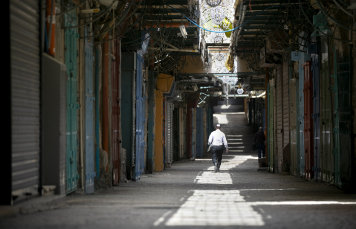 Quartier chrétien. Vieille ville de Jérusalem. 28 mars 2020. Olivier Fitoussi/Flash90