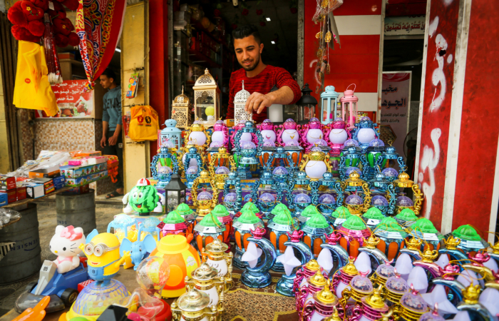 Dernières courses avant le début des festivités du Ramadan à Khan Yunis, dans le sud de la bande de Gaza. 20 avril 2020. Abed Rahim Khatib/Flash90