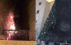 Des sapins de Noël brûlés dans une ville arabe israélienne