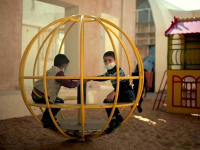 Les enfants de Gaza font face à la Covid