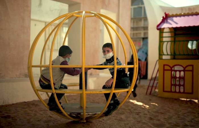 Les enfants de Gaza font face à la Covid