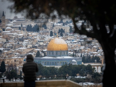 En photos : Tempête de neige à Jérusalem