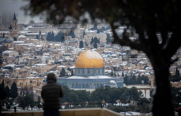 En photos : Tempête de neige à Jérusalem