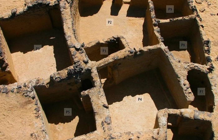 Anciennes structures chrétiennes sur le site de Tal Ganoub Qasr Al Agouz, dans le désert occidental de l'Egypte © Ministère égyptien des Antiquités 