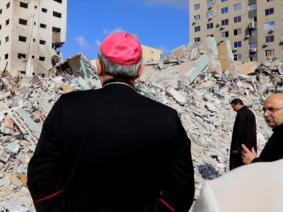 Le Patriarche de Jérusalem en visite pastorale à Gaza : « Ne perdez pas courage et espoir ».