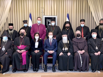 Herzog aux chefs des Eglises: « Vous faites partie intégrante de la mosaïque vibrante de l’État d’Israël »