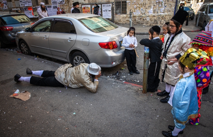 Quartier Mea Shearim à Jérusalem, 28 février  2021.  Crédits :  Olivier Fitoussi/Flash90 