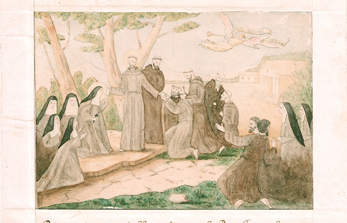 Dessins de Charles de Foucauld réalisés lors de son séjour chez les Clarisses de Jérusalem. ©Nizar Halloun/Clarisses de Jérusalem(Galerie)