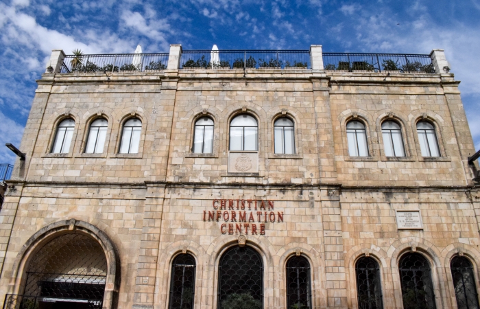 Le CIC, situé près de la porte de Jaffa, en vieille ville, accueille et oriente les touristes en quête d'informations relatives au christianisme local depuis 1973 ©Cécile Lemoine/TSM