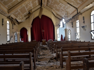 En Syrie, une église détruite par des bombes turques