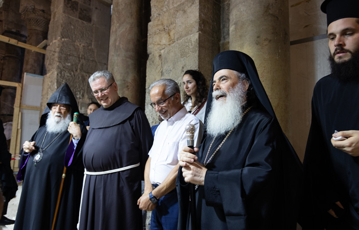 Un choix important fait par les chefs des Eglises gardiennes du Saint-Sépulcre dans un esprit fraternel et convivial. ©Marie-Armelle Beaulieu/CTS