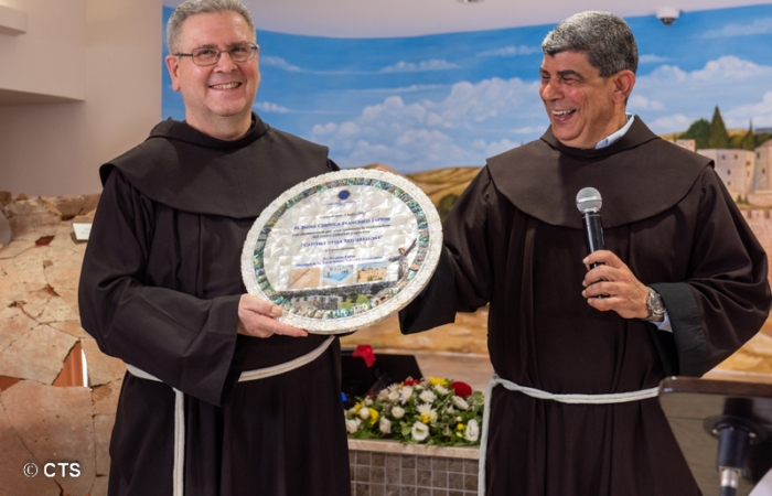 Le Custode de Terre Sainte, frère Francesco Patton, et son vicaire, frère Ibrahim Faltas ©CTS