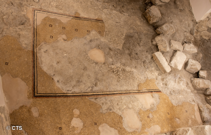 Les restes de l'église byzantine découverte lors des fouilles sont désormais visibles ©CTS