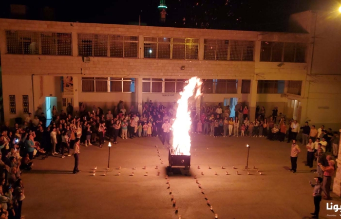 Le grand feu de la paroisse de Al Husn en Jordanie ©abouna.org