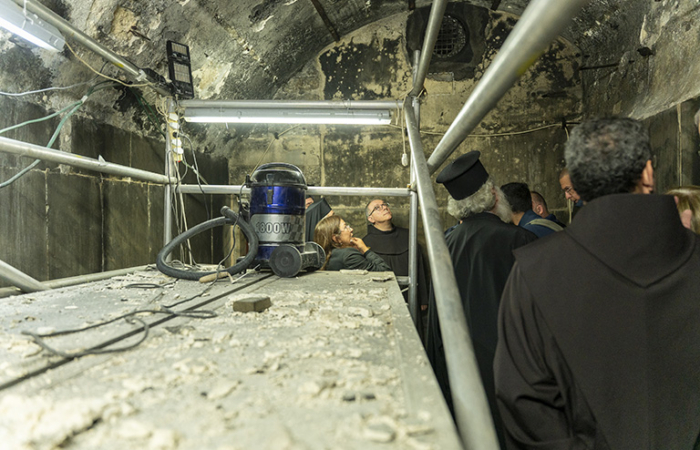 📺 Grotte de la Nativité : lancement de la phase de nettoyage et de documentation historique